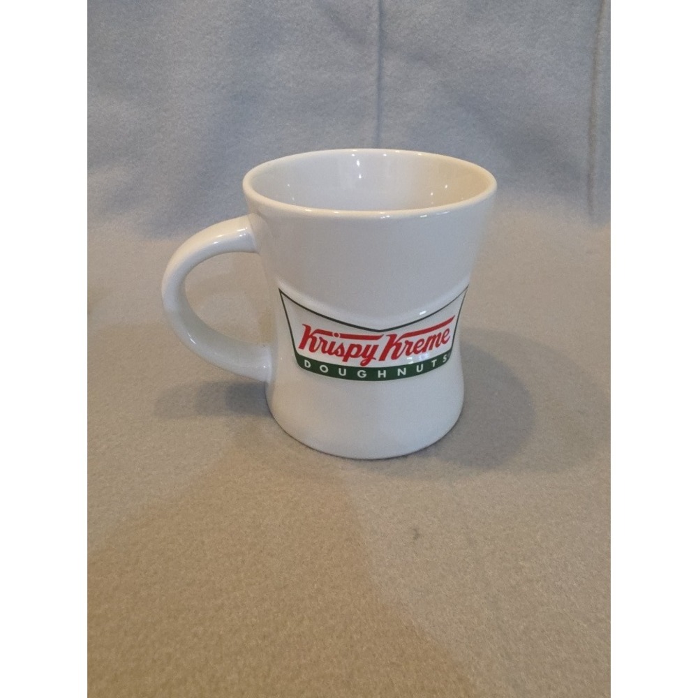 Krispy Kreme Coffee Mug  OS White Excellent Retro Logo Ceramic Cup